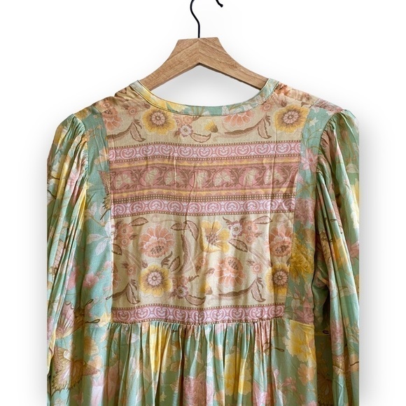 NWT Spell And the Gypsy Butterfly Boho Tunic Dress, Size M, Botanical pastel - Picture 7 of 15